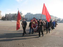 Белгородские коммунисты и их союзники 23 февраля почтили память героев Красной Армии