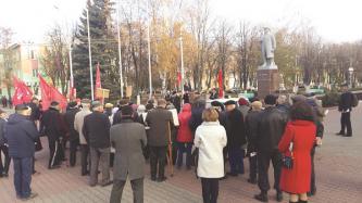 Коммунисты Губкинского МО КПРФ провели митинг, посвящённый 101-й годовщине Великой Октябрьской социалистической революции